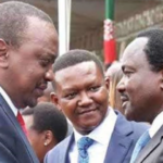 Former President Uhuru Kenyatta - left - and former Vice President Kalonzo Musyoka - right