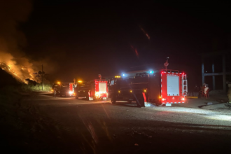Liberia National Fire Service on the spot in Whein Town