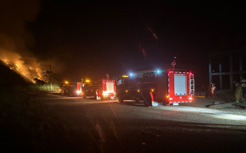 Liberia National Fire Service on the spot in Whein Town