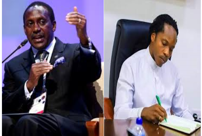 Dr. Kandeh Yumkella - left, and Dr. David, Sengeh, right
