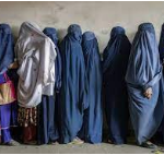 Afghan women are forced to cover their entire body in public