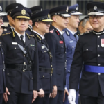 Hong Kong Police Commissioner Raymond Siu Chak-yee and other high-ranking officials