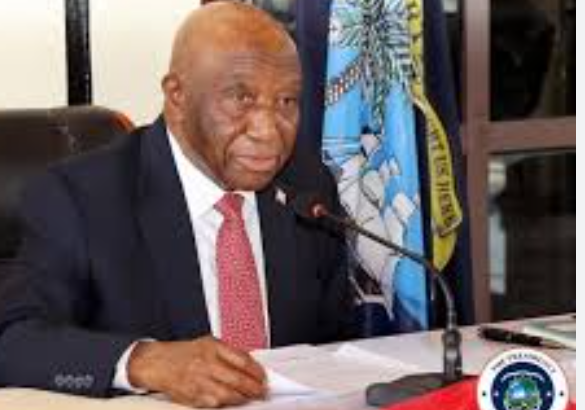 President Joseph Nyuma Boakai speaks during cabinet meeting